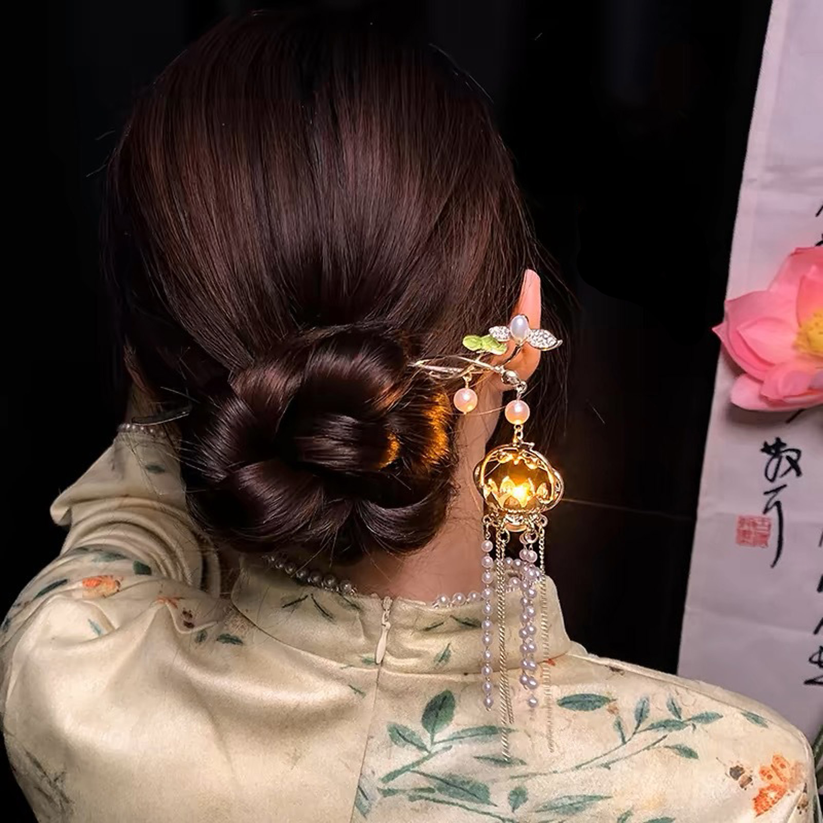 Luminous Flower Hairpin For Wo - Hanbok Hair Pin review and price