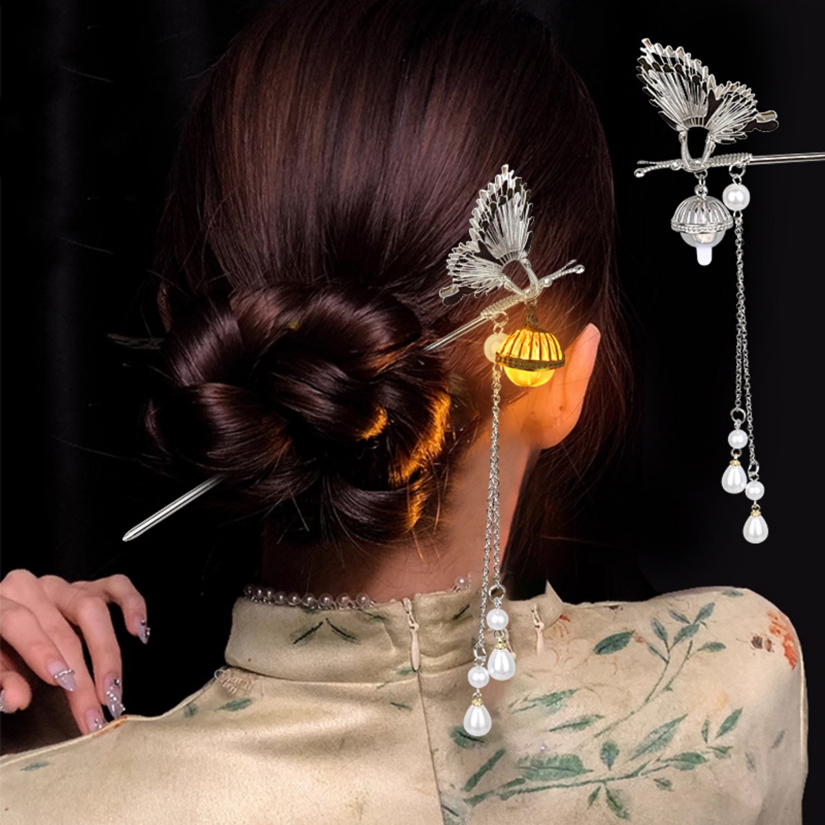 Luminous Flower Hairpin For Wo - Hanbok Hair Pin review and price