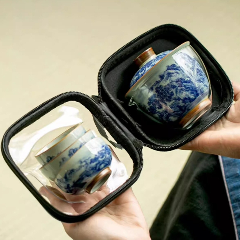 Chinese Retro Blue and White P - Korean Tea Set review and price